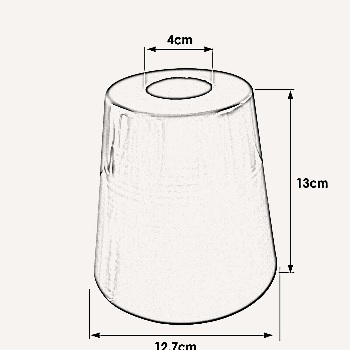 Retro Easy Fit Light Shade 13cm Metal E27 Matt Black Lampshade ~3900