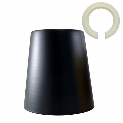 Retro Easy Fit Light Shade 13cm Metal E27 Matt Black Lampshade ~3900