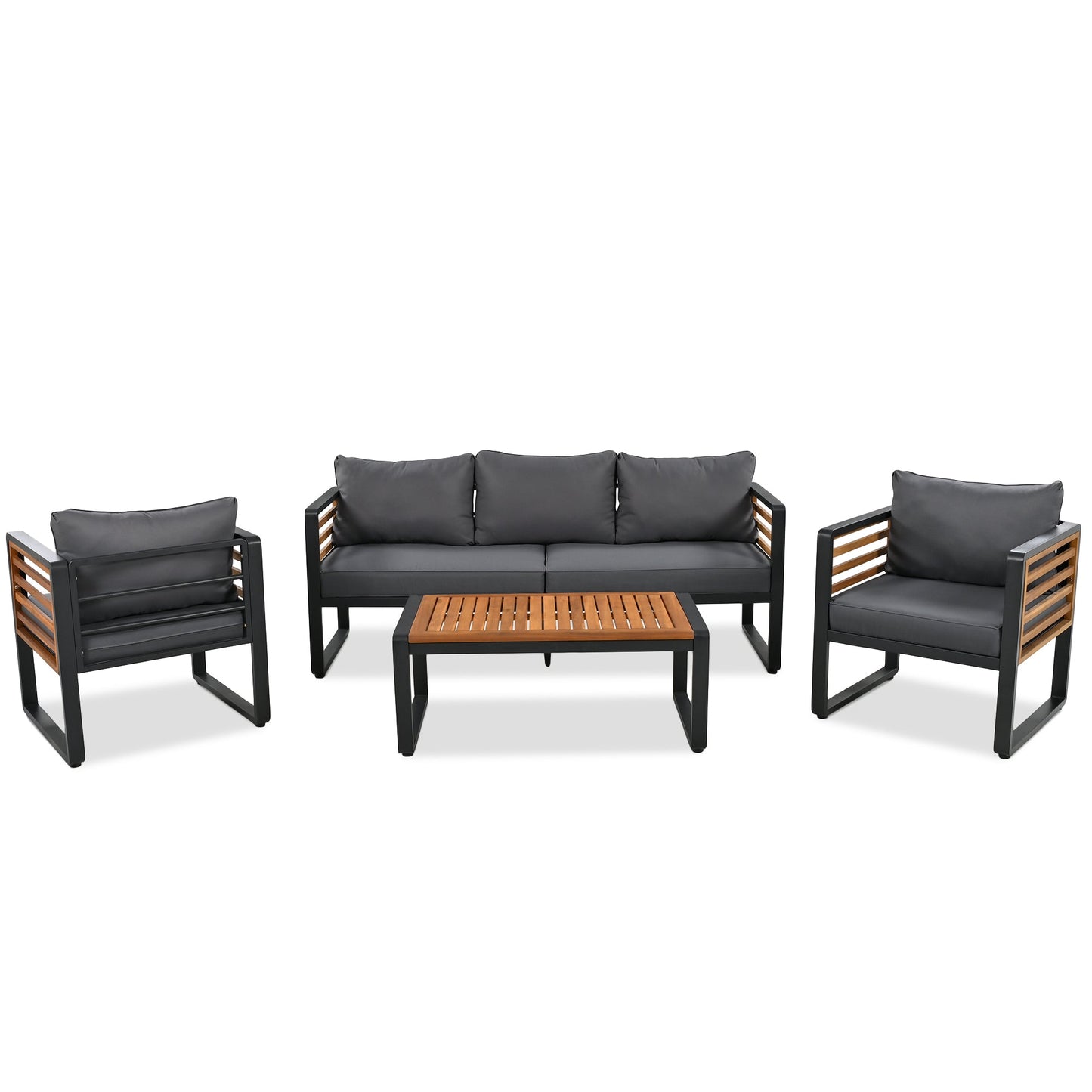 Large Size 4-pieces Outdoor Furniture sofa for 5 Person Conversation