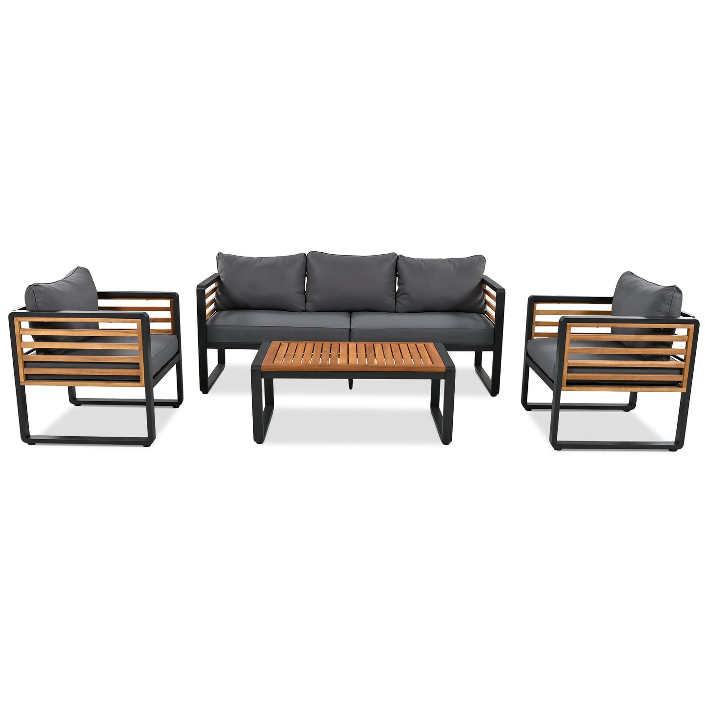Large Size 4-pieces Outdoor Furniture sofa for 5 Person Conversation
