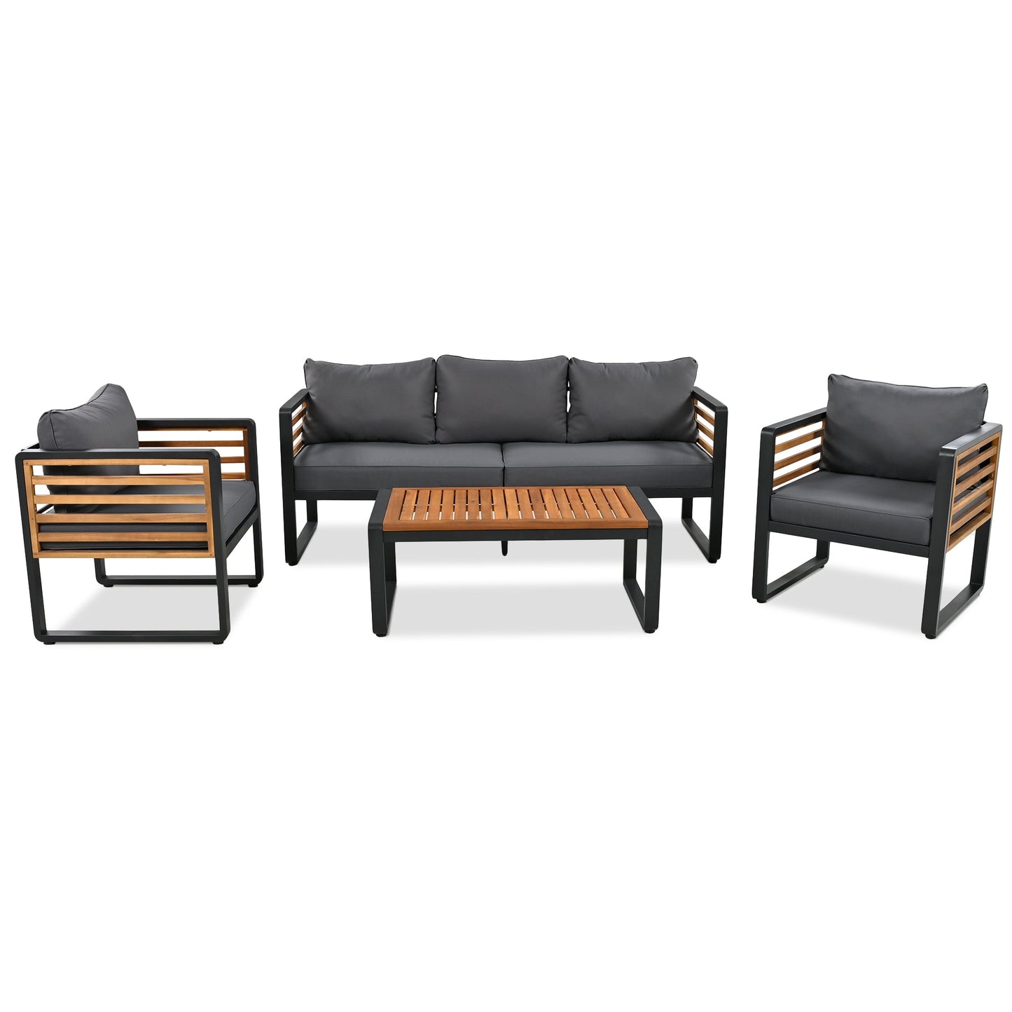 Large Size 4-pieces Outdoor Furniture sofa for 5 Person Conversation