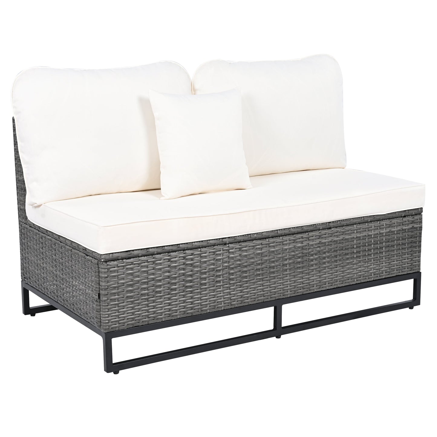 7 Pieces Large Size Outdoor Wicker Sofa Set, Rattan Conservation