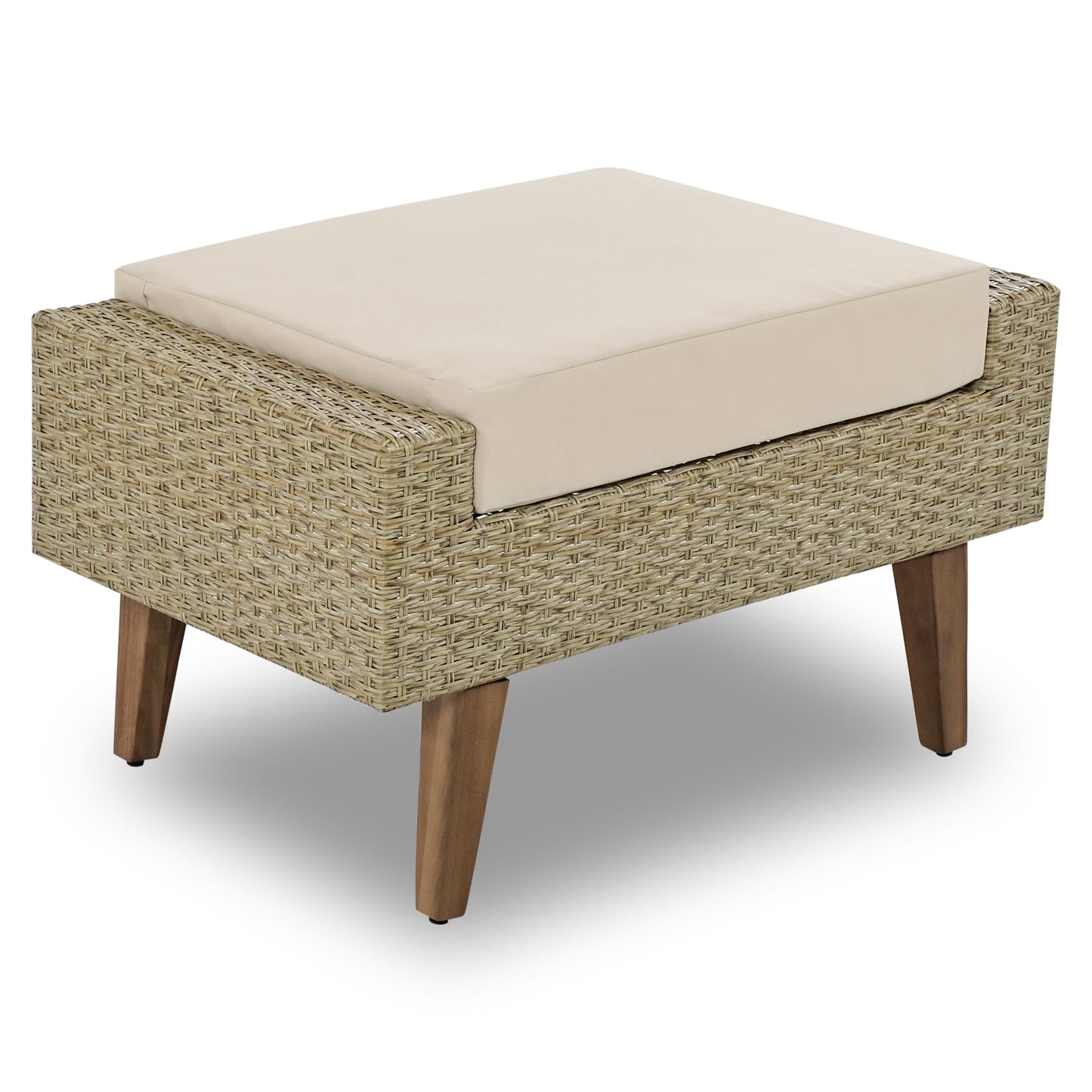 6-Pieces All Weather PE Wicker Sofa Set, Outdoor Rattan sofa With