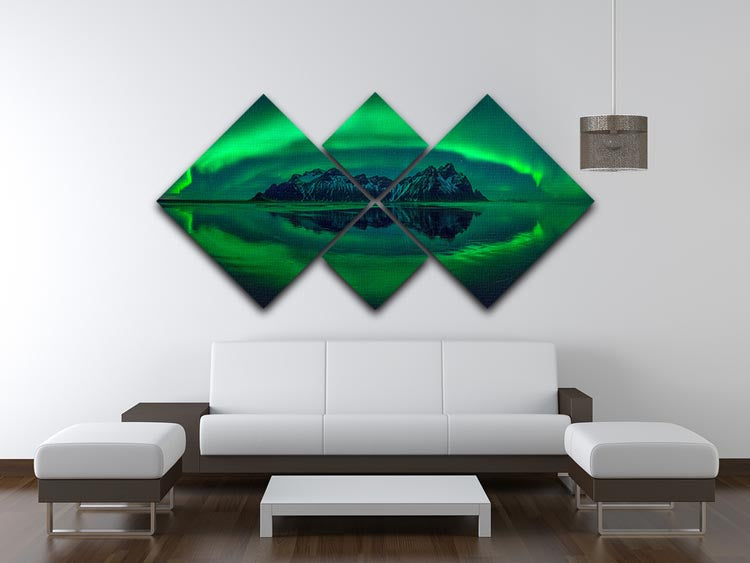 Eye of Stokksnes 4 Square Multi Panel Canvas