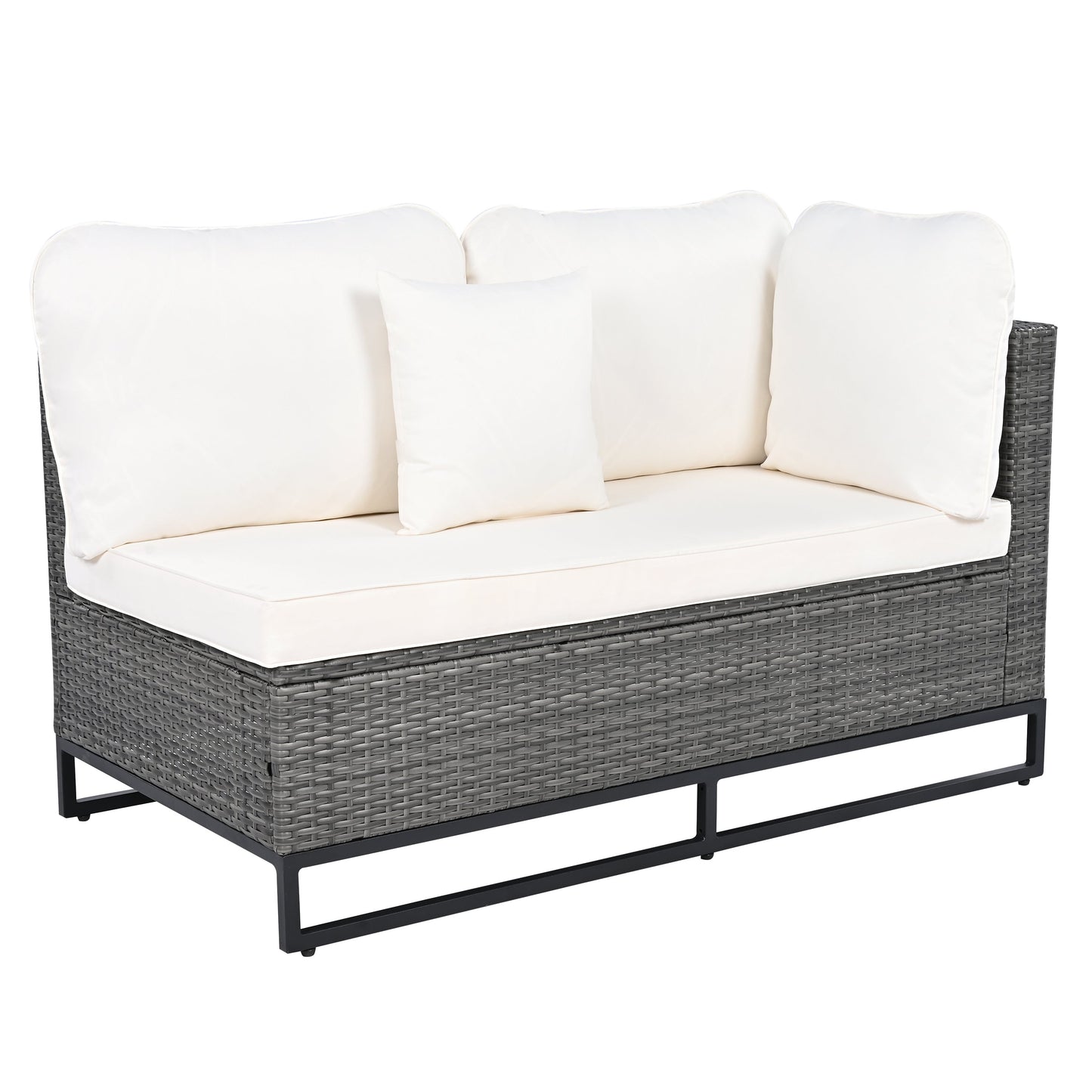 7 Pieces Large Size Outdoor Wicker Sofa Set, Rattan Conservation